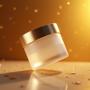 Food — Frosted-glass Cosmetics Jar With A Brushed-silver Product Ads #0182 (Firefly)