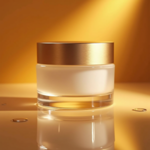 Food — Frosted-glass Cosmetics Jar With A Brushed-silver Product Ads #0194 (Firefly)