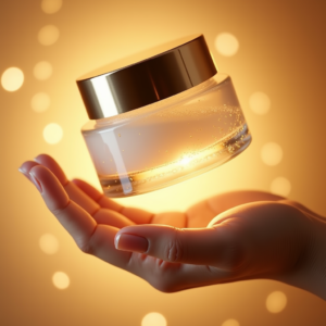Food — Frosted-glass Cosmetics Jar With A Brushed-silver Product Ads #0218 (Firefly)