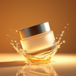 Food — Frosted-glass Cosmetics Jar With A Brushed-silver Product Ads #0251 (Krea)