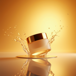 Food — Frosted-glass Cosmetics Jar With A Brushed-silver Product Ads #0263 (Krea)