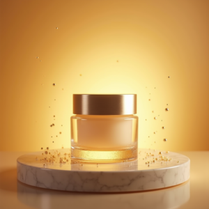 Food — Frosted-glass Cosmetics Jar With A Brushed-silver Product Ads #0305 (Leonardo)