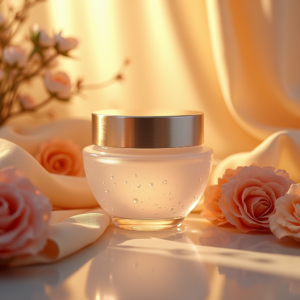 Food — Frosted-glass Cosmetics Jar With A Brushed-silver Product Ads #0335 (Krea)