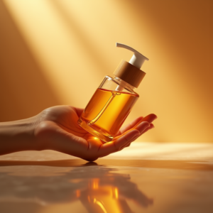Food — Minimalist Skincare Bottle With A Bamboo Product Ads #0018 (Seedream)