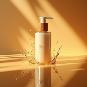 Food — Minimalist Skincare Bottle With A Bamboo Product Ads #0054 (Seedream)