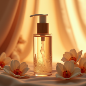 Food — Minimalist Skincare Bottle With A Bamboo Product Ads #0120 (Gemini)
