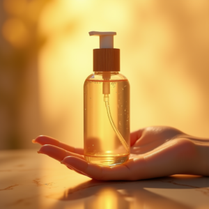 Food — Minimalist Skincare Bottle With A Bamboo Product Ads #0231 (Recraft)