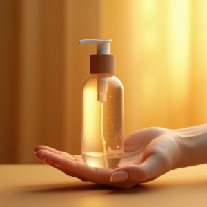 Food — Minimalist Skincare Bottle With A Bamboo Product Ads #0249 (Stable Diffusion)