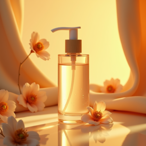 Food — Minimalist Skincare Bottle With A Bamboo Product Ads #0339 (Recraft)