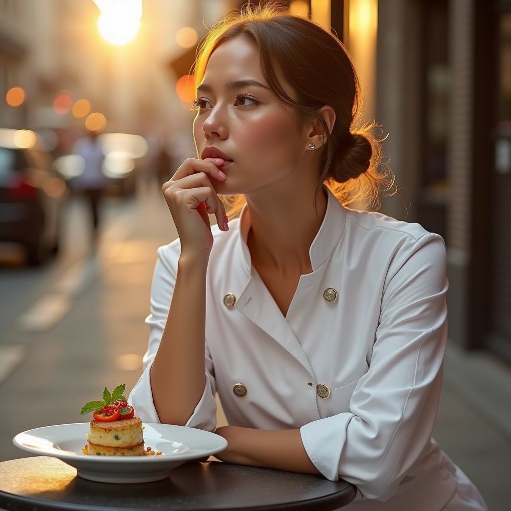 Food Photography — Chef In A Crisp White Uniform Photography #0010 (Ideogram)