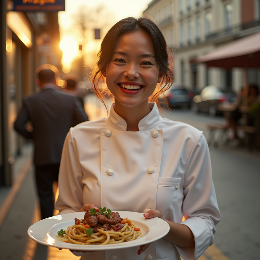 Food Photography — Chef In A Crisp White Uniform Photography #0016 (FLUX)