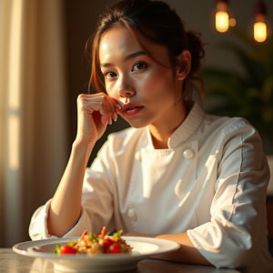 Food Photography — Chef In A Crisp White Uniform Photography #0046 (Ideogram)