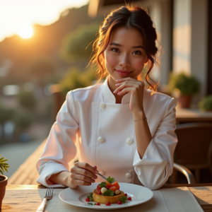 Food Photography — Chef In A Crisp White Uniform Photography #0118 (Ideogram)