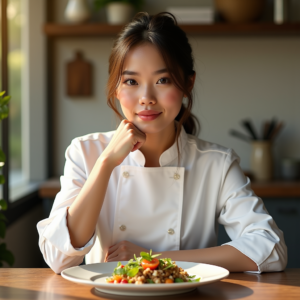 Food Photography — Chef In A Crisp White Uniform Photography #0154 (Ideogram)