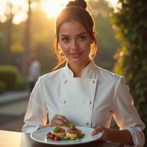Food Photography — Chef In A Crisp White Uniform Photography #0178 (Ideogram)