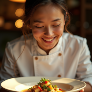 Food Photography — Chef In A Crisp White Uniform Photography #0235 (ChatGPT)