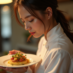 Food Photography — Chef In A Crisp White Uniform Photography #0253 (Dreamina)