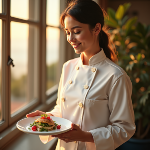 Food Photography — Chef In A Crisp White Uniform Photography #0325 (Dreamina)