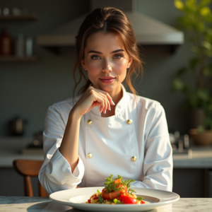 Food Photography — Chef In A Crisp White Uniform Photography #0337 (Dreamina)