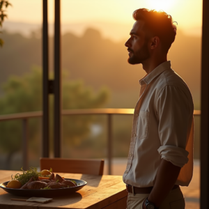 Food Photography — Man In A Relaxed Linen Shirt Photography #0098 (Midjourney)
