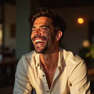 Food Photography — Man In A Relaxed Linen Shirt Photography #0233 (Krea)