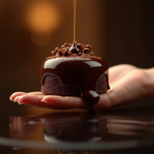 Food — Rich Dark-chocolate Dessert With A Glossy Product Ads #0015 (Recraft)