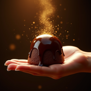Food — Rich Dark-chocolate Dessert With A Glossy Product Ads #0021 (Stable Diffusion)
