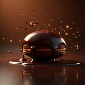 Food — Rich Dark-chocolate Dessert With A Glossy Product Ads #0051 (Recraft)