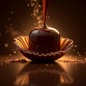 Food — Rich Dark-chocolate Dessert With A Glossy Product Ads #0057 (Stable Diffusion)