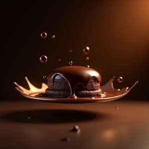 Food — Rich Dark-chocolate Dessert With A Glossy Product Ads #0069 (Stable Diffusion)