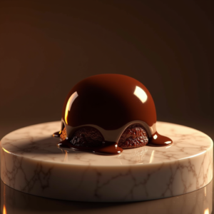 Food — Rich Dark-chocolate Dessert With A Glossy Product Ads #0087 (Recraft)