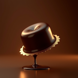 Food — Rich Dark-chocolate Dessert With A Glossy Product Ads #0147 (Recraft)