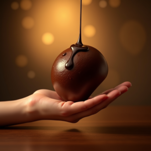 Food — Rich Dark-chocolate Dessert With A Glossy Product Ads #0219 (Recraft)