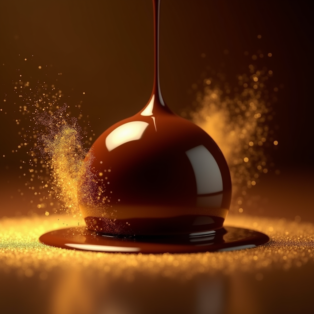 Food — Rich Dark-chocolate Dessert With A Glossy Product Ads #0270 (Seedream)