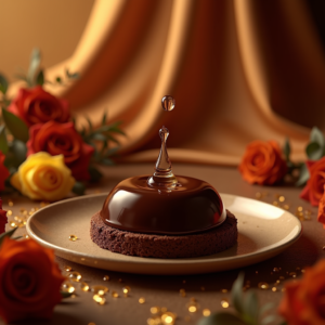 Food — Rich Dark-chocolate Dessert With A Glossy Product Ads #0330 (Seedream)