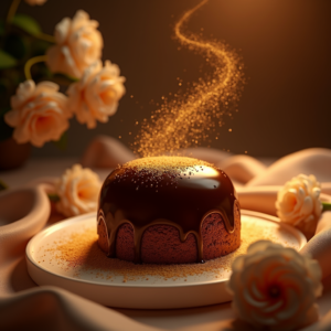 Food — Rich Dark-chocolate Dessert With A Glossy Product Ads #0342 (Seedream)