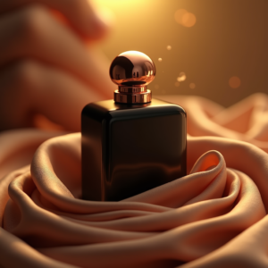 Food — Sleek Matte-black Perfume Bottle With A Product Ads #0025 (ChatGPT)
