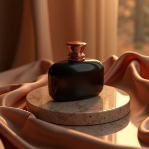 Food — Sleek Matte-black Perfume Bottle With A Product Ads #0097 (ChatGPT)
