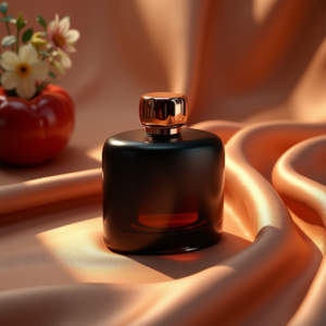 Food — Sleek Matte-black Perfume Bottle With A Product Ads #0133 (ChatGPT)