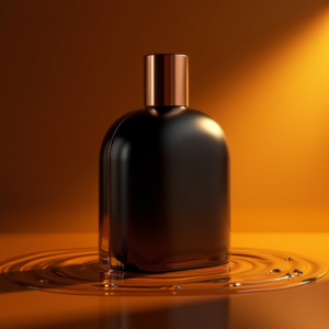 Food — Sleek Matte-black Perfume Bottle With A Product Ads #0193 (ChatGPT)