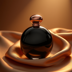 Food — Sleek Matte-black Perfume Bottle With A Product Ads #0205 (ChatGPT)