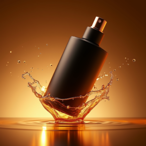 Food — Sleek Matte-black Perfume Bottle With A Product Ads #0250 (FLUX)