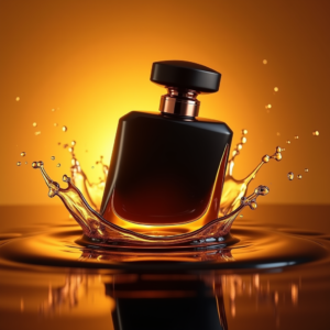 Food — Sleek Matte-black Perfume Bottle With A Product Ads #0262 (FLUX)