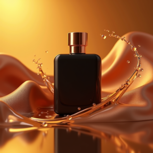 Food — Sleek Matte-black Perfume Bottle With A Product Ads #0274 (FLUX)