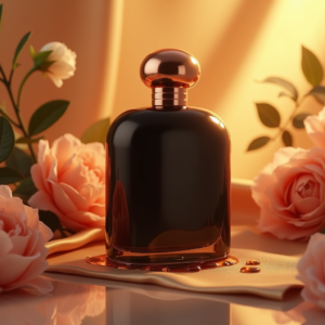 Food — Sleek Matte-black Perfume Bottle With A Product Ads #0334 (FLUX)