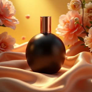 Food — Sleek Matte-black Perfume Bottle With A Product Ads #0346 (FLUX)
