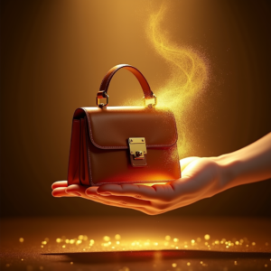 Food — Tailored Leather Handbag With Polished Gold Product Ads #0022 (FLUX)