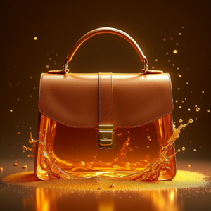 Food — Tailored Leather Handbag With Polished Gold Product Ads #0058 (FLUX)