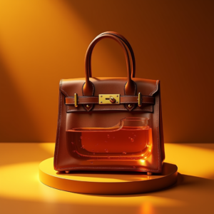Food — Tailored Leather Handbag With Polished Gold Product Ads #0178 (FLUX)