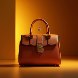 Food — Tailored Leather Handbag With Polished Gold Product Ads #0190 (FLUX)